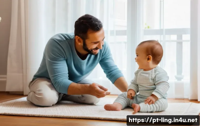 아동 언어발달 - **Prompt 1: The Joy of First Words in a Portuguese Home**
A heartwarming scene featuring a Portu...
