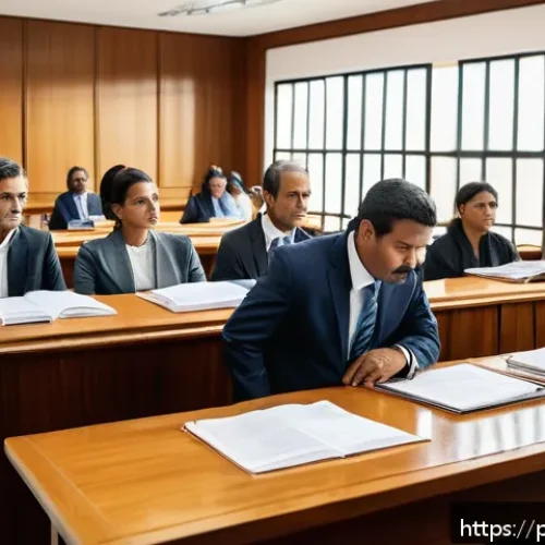 Home 31 언어와 법률 - A courtroom scene in Brazil featuring a diverse group of people including indigenous, quilombola, an...