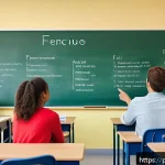 Home 18 불어 언어학 개념 - A vibrant and detailed classroom scene focused on a French language lesson about nasal vowels, featu...